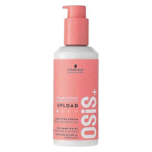 OSiS+ Upload Volume Cream - Lightweight Volumizing Hair Treatment - Conditioning Style Control and Volume Effect - Blow Dry Heat Protection, 6.75 oz