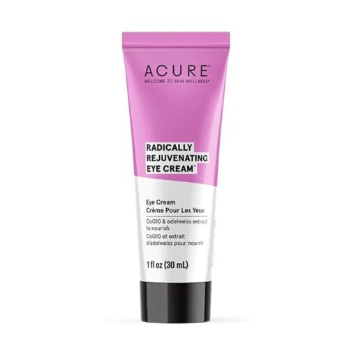 ACURE Radically Rejuvenating Eye Cream - Vegan Anti-Aging Skincare - Made From Hydrating Chlorella & Edelweiss Extract - Minimize Wrinkles and Fine Lines - Moisturize Skin Around & Under Eye - 1 Fl Oz