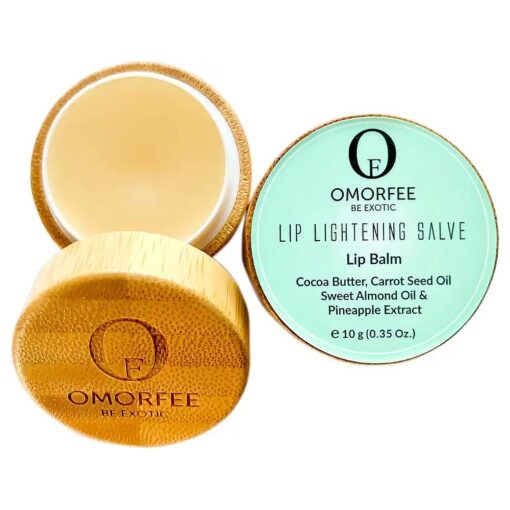 Omorfee 100 % Organic Lip Lightening Balm, balm for Dark Lips, Balm with SPF, Natural Protection, Repair, Moisturizer, Cocoa Butter, Carrot Seed Oil & Pineapple Extract -10g/ 0.35Oz