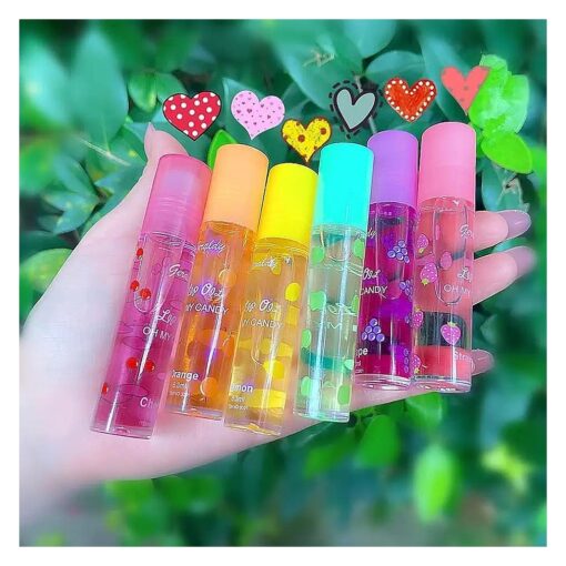 Moisturizing Lip Oil 6 Pcs Roll-on Lip Oil Set Fresh Lip Glaze Transparent Colorless Moisturizing Lip Lotion Hydrating Lip Oil Set for Lip Care ( # 2 )