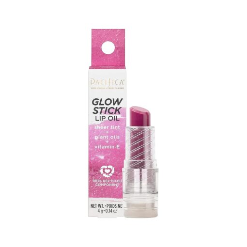 Pacifica Beauty | Glow Stick Lip Oil - Sunrise | Sheer Tinted Lip Balm | Hydrating Vitamin E | Nourishing & Moisturizing | Talc Free, Mineral Oil Free, Bee Free | Vegan + Cruelty Free