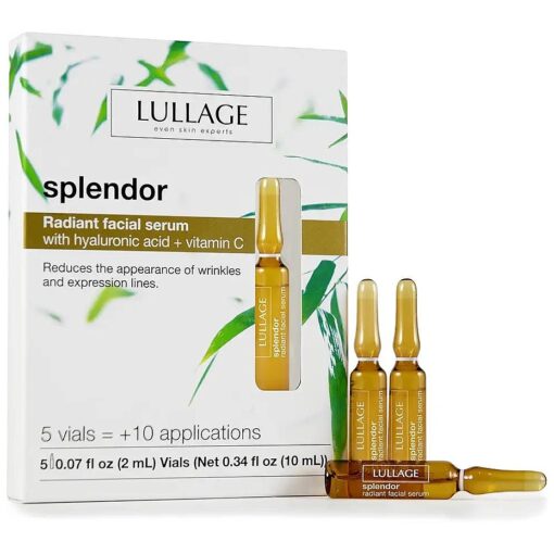 Splendor Radiant Facial Serum Ampoules, Hyaluronic Acid and Vitamin C Serum, Revitalizing Facial Serum to help replenish and firm the skin appearance by Lullage ( Ampoules )