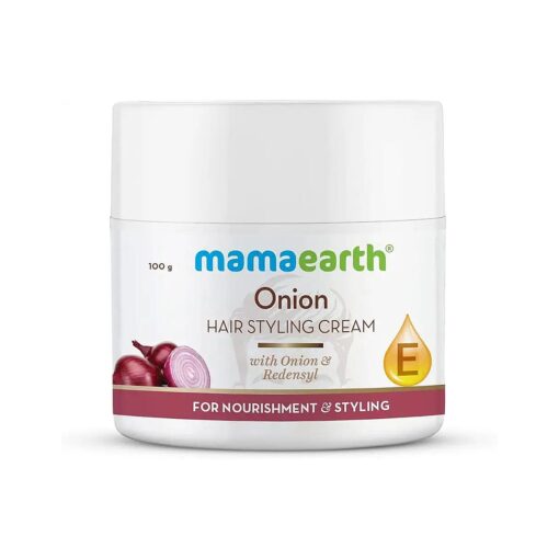 MAMAEARTH Onion Hair Styling Cream for Men with Onion & Redensyl for Nourishment & Styling- 100 g