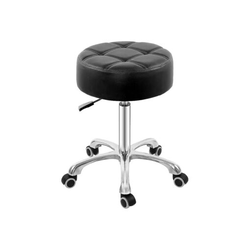 Height Adjustable Rolling Swivel Stool with Extra Thick Seat for for Salon, Studio, Shop, Kitchen, Dental, Heavy Duty Medical Stool with Wheels