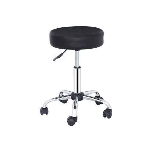 ZENY Hydraulic Round Rolling Stool, Swivel Stool Chair, Adjustable Salon Stool with Wheels for Shop Medical Office Spa Kitchen Message Tattoo Work