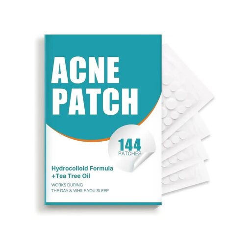 Hydrocolloid Acne Pimple Patch with Tea Tree Oil, Invisible Acne Spot Treatment, Zit Patch, Blemish Cover, Two Sizes, Vegan, Cruelty Free ( 144 Count ( Pack of 1 ) )