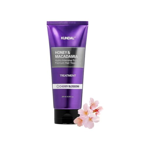 Kundal Cherry Blossom Honey & Macadamia Hydro-Intensive Protein Premium Nature Hair Treatment 6.76 Fl Oz