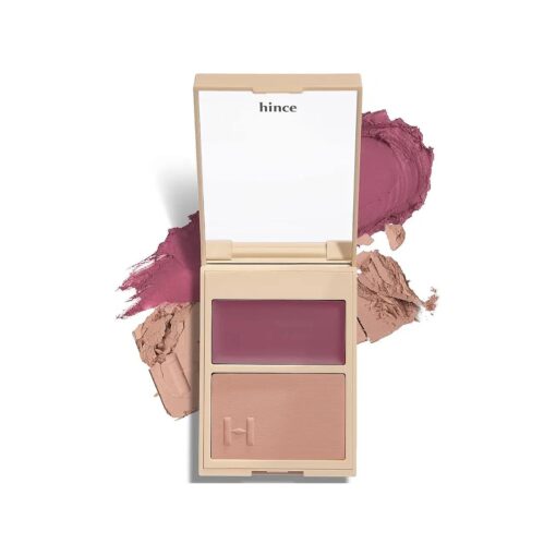 HINCE True Dimension Layering Cheek - Cream & Pressed Powder 2 Different Shades & Textures - Silky Seamless Long Lasting Blush Makeup - Muted Beige & Elegant Rose Beige ( 1, REFINEMENT, L004 )