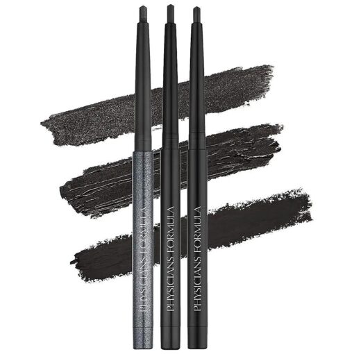 Physicians Formula Eye Booster Gel Black Eyeliner Set of 3, Shimmer, Satin, Matte, Water-Resistant, Smudge Resistant, Lasts All Day