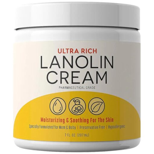 Sundance Lanolin Cream | 7 Fluid Ounces | Ultra Rich Pharmaceutical Grade | Hypoallergenic Supplement