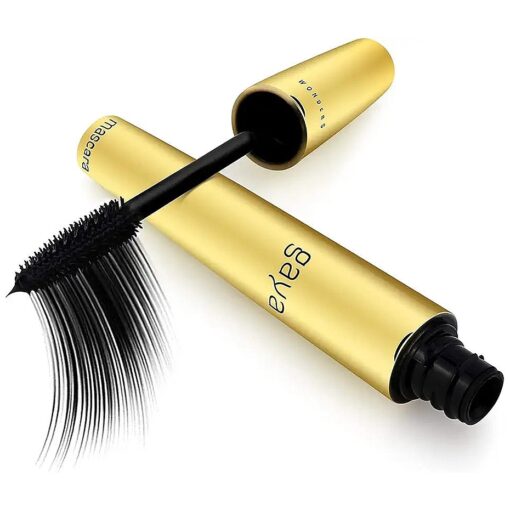 Vegan Black Mascara for Sensitive Eyes, Natural Hypoallergenic mascara, Buildable Lengthening and Volumizing for Natural Looking, Cruelty Free, Ophthalmologist Tested- By Gaya cosmetics