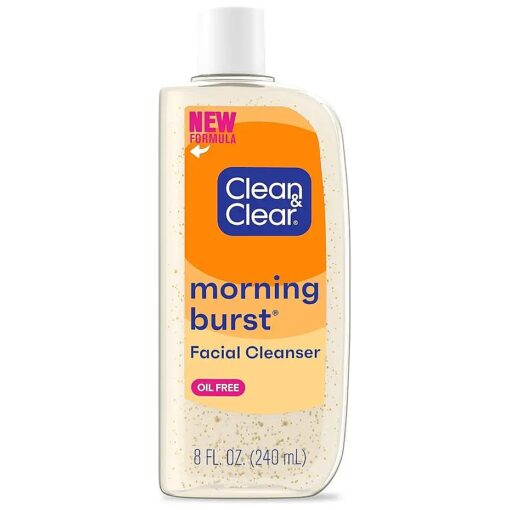 Clean & Clear Morning Burst Oil-Free Facial Cleanser with Brightening Vitamin C, Ginseng, and Gentle Daily Brightening Face Wash for All Skin Types, Hypoallergenic, 8 oz ( Pack of 3 )