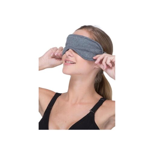 Cottonique Hypoallergenic Sleep Eye Mask Made from 100 % Organic Cotton ( Melange Grey, Free Size )