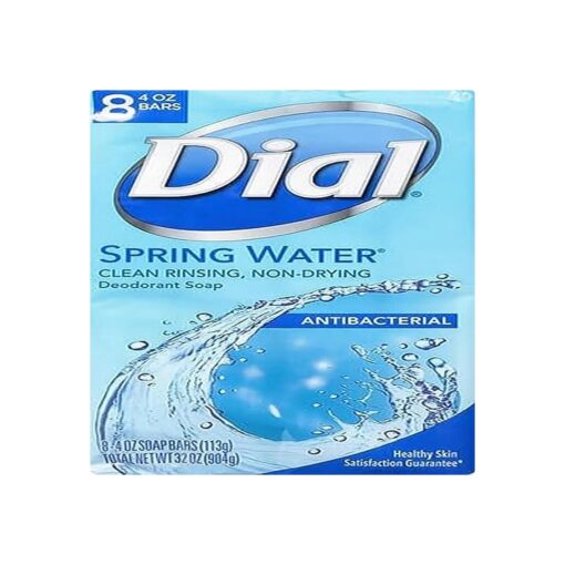 Dial Antibacterial Bar Soap, Refresh & Renew, Spring Water, 4 Oz, 8 Bars