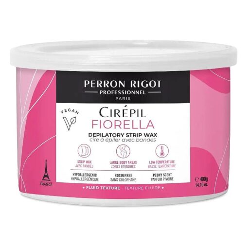 Cirepil - Fiorella - 400g / 14.11 oz Wax Tin - High Performance Hypoallergenic Wax, Removes Hair in One Pass - Ultra-Fluid Gel Texture & Easy to Apply - Perfect for Large Areas - Strips Needed