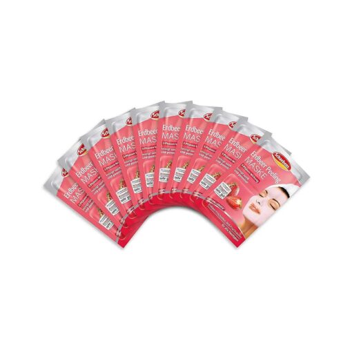 HYPOALLERGENIC Strawberry Peeling MASK - 3-PHASE-EFFECT - for 20 Applications ( Pack of 10 x 2 units, 6 ml per unit ) - for all skin types