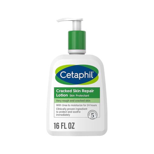 Cetaphil Cracked Skin Repair Lotion, 16 oz, For Very Rough & Cracked, Sensitive Skin, 24 Hour Hydration, Protects & Hydrates Cracked Skin, Hypoallergenic, Fragrance Free