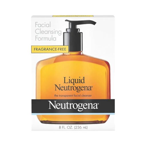 Neutrogena Liquid Fragrance-Free Gentle Facial Cleanser with Glycerin, Hypoallergenic & Oil-Free Mild Face Wash Unscented, 8 Fl Oz