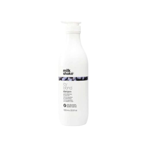 milk_shake Icy Blond Shampoo - Black Pigment Silver Shampoo for Very Light Blond and Platinum Hair, 33.8 Fl Oz ( 1000ml )