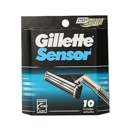 WallEc ( TM Gillette Sensor Refill Razor Blades 50 Cartridge Cartridges 5 Pack of 10