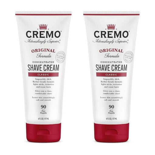 Cremo Barber Grade Original Shave Cream, Astonishingly Superior Ultra-Slick Shaving Cream Fights Nicks, Cuts and Razor Burn, 6 Fl Oz ( 2 Pack )