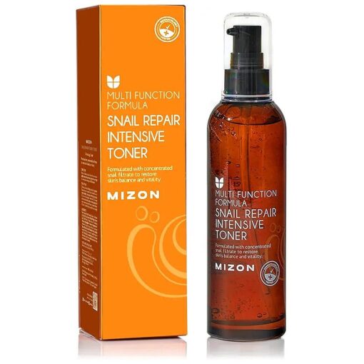 MIZON Snail Line, Snail Repair Intensive Toner, Moisturizer, Wrinkle-Care, Safe Formula, Korean Skin-Care ( 3.38 fl oz )