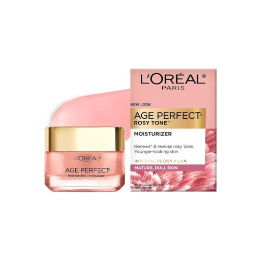 L'Oreal Paris Age Perfect Rosy Tone Anti-Aging Face Moisturizer, Renew & Revive Healthy Tone, 1.7 oz