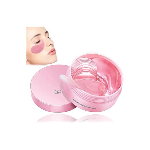 Eye Mask 60 pcs, Pink Collagen Under Eye Patches, Puffy Eyes and Dark Circles Treatments, Improve Reduce Under Eye Bags Smooth Wrinkles and Lighthen Fine Lines, Moisturizing, Improve and Firm eye Skin