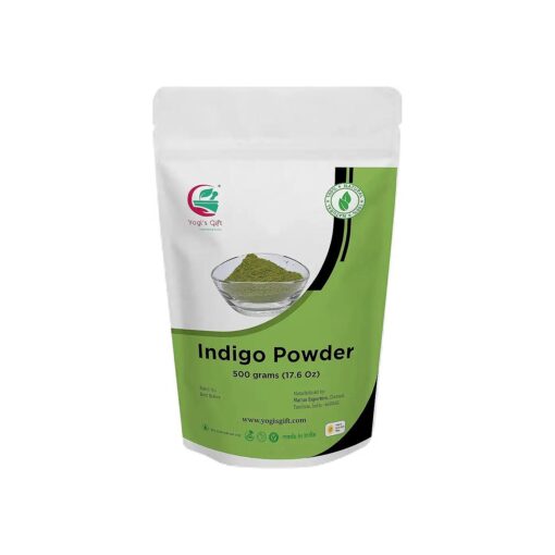 500 GRAMS | INDIGO POWDER for Hair ( 1.2LB /17.6 oz ) | Ideal for Black and Dark Hair | Indigofera Tinctoria | Black Henna | Natural Hair color | Yogi 's Gift .