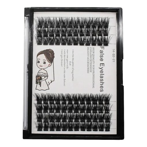 Bodermincer 84 Clusters Large Pack D Curl Volume Lashes Set Wide Cluster False Eyelash DIY Eyelash Extension Individual Lash Girl Women Home Eyelash Extension ( 12mm )