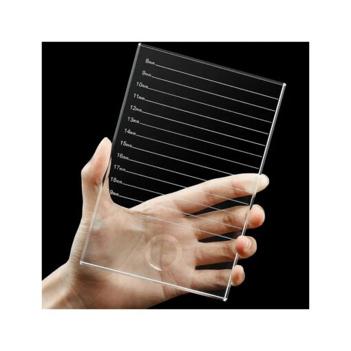 5.9 x 3.94 x 0.31 Inch Eyelash Crystal Pallet Eyelash Extension Pallet Bigger Size Glass Pallet Lashes False Lash Tray Strip Adhesive Glue Holder for Eyelash Extensions ( Glue Circle )