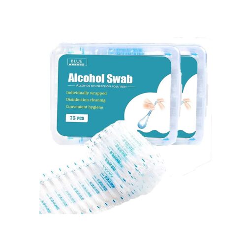 150 pcs - Swabs Cotton Alcohol Q Tips Individually Wrapped Disposable Safety for Women Men Ear Make Up