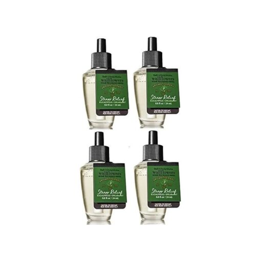 Bath & Body Works Eucalyptus Spearmint Wallflowers Aromatherapy Refills ( 4-Bulbs )