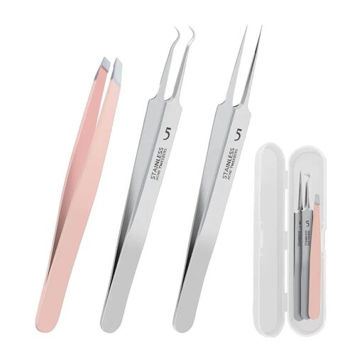 WSYUB Blackhead Remover Tweezers, Ingrown Hair Tweezers, Precision Blackhead Pimple Extractor, Cell Clips Tweezers, Tweezers for Women Facial Hair