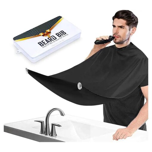 Beard Bib Beard Apron, Beard Gather, Shaving and Trimming, Non-Stick Grooming Cloth with 2 Suction Cups, Best Gifts for Men, Valentine 's Day Gift