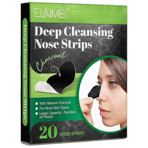 Blackhead Pore Strips, 80pcs Nose Blackhead Remover, Deep Cleansing Charcoal Strips with Instant Blackhead Removal, Natural Charcoal Pore Cleaner ( Black 80PCS Nose Strips )