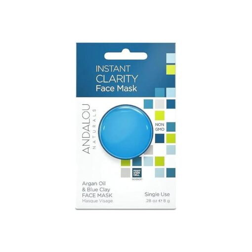 Andalou Naturals Instant Clarity Argan Oil & Blue Clay Mask Pod, 0.28 Ounce