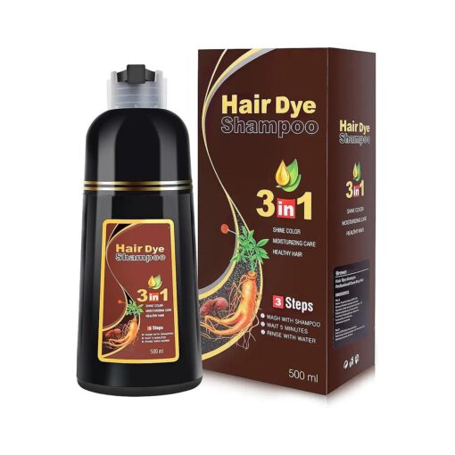 MEIDU Brown Hair Color Shampoo for Gray Hair, Hair Dye Shampoo for Women, Instant Color Shampoo Hair Dye- 3 in 1 100 % Grey Hair Coverage in Minutes ( 16.9 Fl oz )