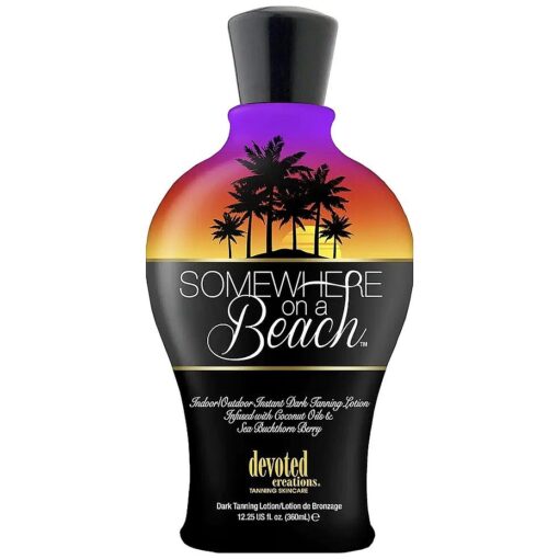 Somewhere on a Beach, Indoor Outdoor, Instant Dark Tanning Lotion 12.25 Ounce