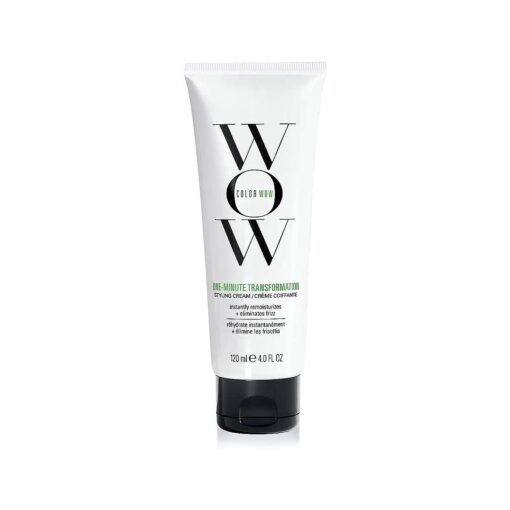 COLOR WOW One Minute Transformation - Instant frizz fix ; Nourishing styling cream smooths, tames + defrizzes on the spot ; Avocado oil + Omega 3 's hydrate, repair for silkier, smoother texture