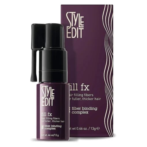 Style Edit Instant Hair Building Fibers, for Thinning Hair or Bald Spots, Hair Loss Concealer, for Men And Women |BLACK| ( Multiple Colors Available )