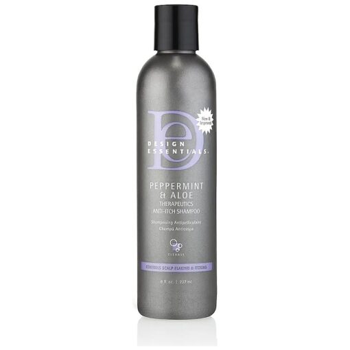 Design Essentials Peppermint & Aloe Therapeutics Anti-Itch Shampoo For Instant Scalp and Dandruff Relief - 8 Oz