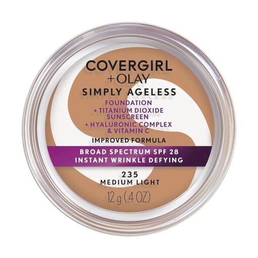 COVERGIRL & Olay Simply Ageless Instant Wrinkle-Defying Foundation, Medium Light