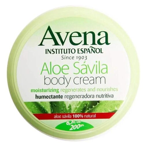 Avena Aloe Savila Body Cream .. Moisturizing, Regenerates, Nourishing, 6.7 oz ... amtc by Instituto Espanol