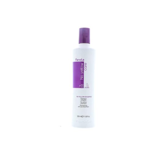 Fanola No Yellow Shampoo With Purple Violet Pigments To Eliminate Unwanted Yellow Tones & Brassiness In Platinum, Light Blonde, Gray, Bleached, or Highlighted Hair 11.83oz