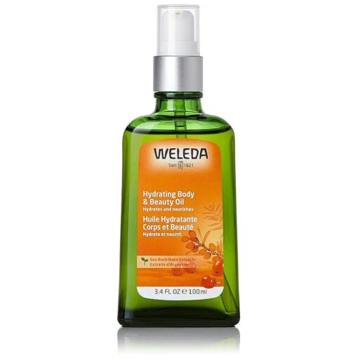 Weleda Hydrating Sea Buckthorn Body and Beauty Oil, 3.4 Fluid Ounce, Plant Rich Body and Beauty Oil with Sea Buckthorn and Sesame Oils