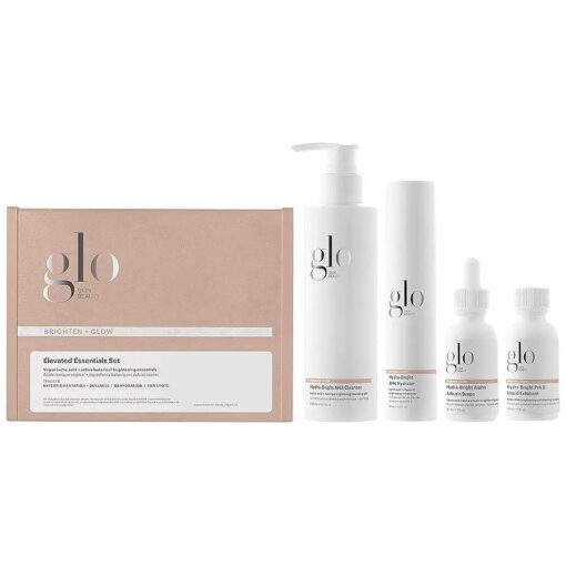 Glo Skin Beauty Brighten + Glow Elevated Essentials Set - Cleanse, Brighten & Hydrate, Targets Dullness, Dark Spots & Sun Damage