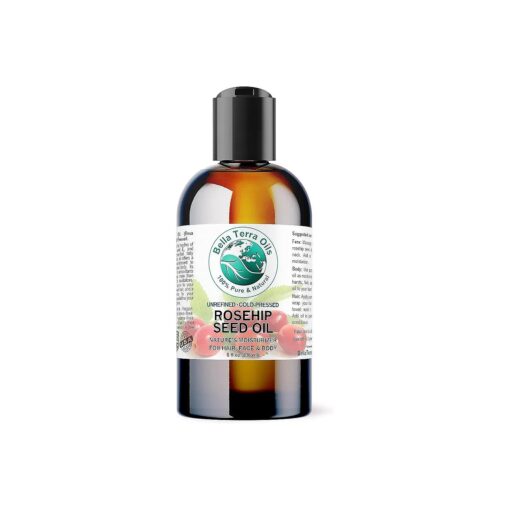 Bella Terra Oils - Rosehip Facial Oil 8oz - Dive into Rosehip 's Essential Fatty Acids & Antioxidants, Infused with Vitamin F, Elevate Daily Face Rituals