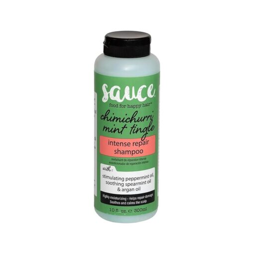 SAUCE BEAUTY Intense Repair Shampoo - Chimichurri Mint Tingle Hair Repair Shampoo - Hydrating Shampoo for Damaged Hair - Paraben and Sulfate-Free Hair Shampoo With Argan & Peppermint Oil ( 10 Fl Oz )