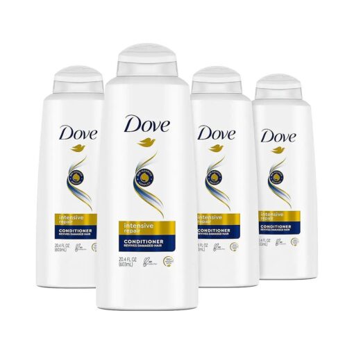 Dove Nutritive Solutions Strengthening Conditioner Intensive Repair 4 Count for Damaged Hair Deep Conditioner with Keratin Actives 20.4 oz